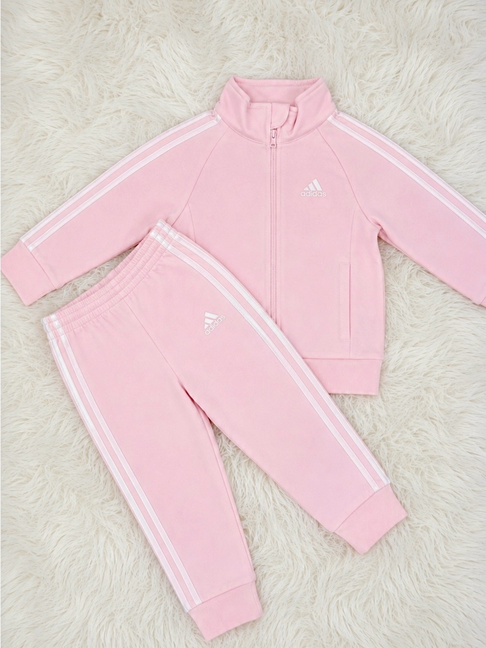 Baby Girls 2-Piece Adidas Tricot Track Jacket and Pants Set - NEW NO TAGS